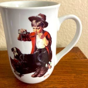 5/$10❤️❤️❤️Vintage 80s Norman Rockwell Boy With Sick Dog Mug